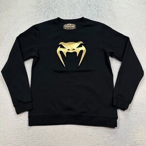 UFC Venum Crewneck Classic Sweatshirt Men's Size Large Black Gold
